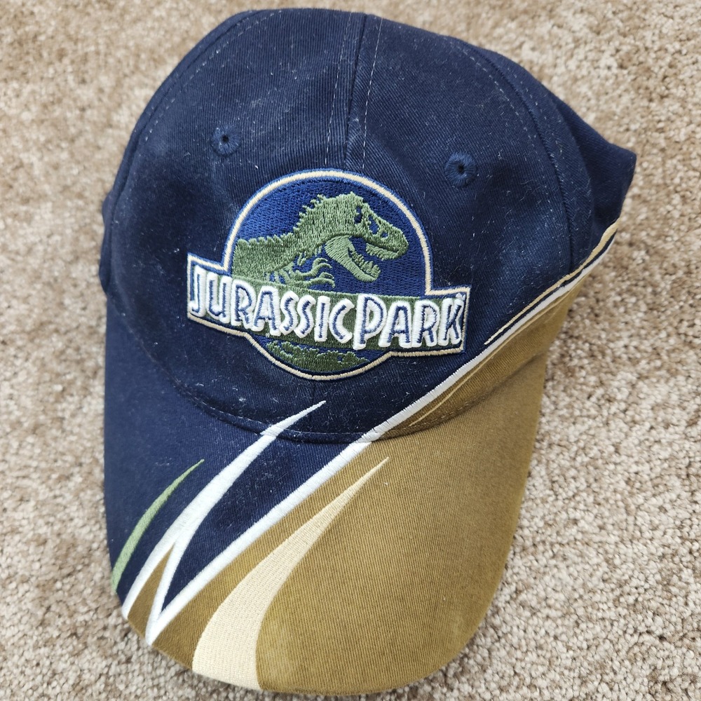 Universal Studios Jurassic Park T-Rex Hat Navy Blue Olive Green Cotton Cap